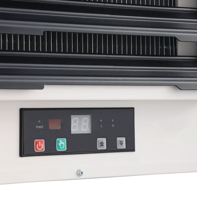 Alt view image 3 of 7 - Electric Garage Heater, 7500-Watt Digital Fan-Forced Wall/Ceiling Mount Shop Heater, with Remote Control Overheat Protection, Hardwired Heater with 9-Hour Timer, Ideal for Workshop, ETL Listed