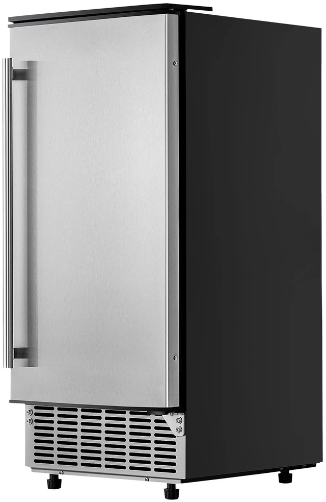Alt view image 3 of 7 - Undercounter Built-in Ice Maker, 80 Lbs/Day Under Counter Ice Maker Machine with Reversible Door Stainless Steel, Freestanding Ice Maker for Commercial Home Kitchen, Electric Drainage