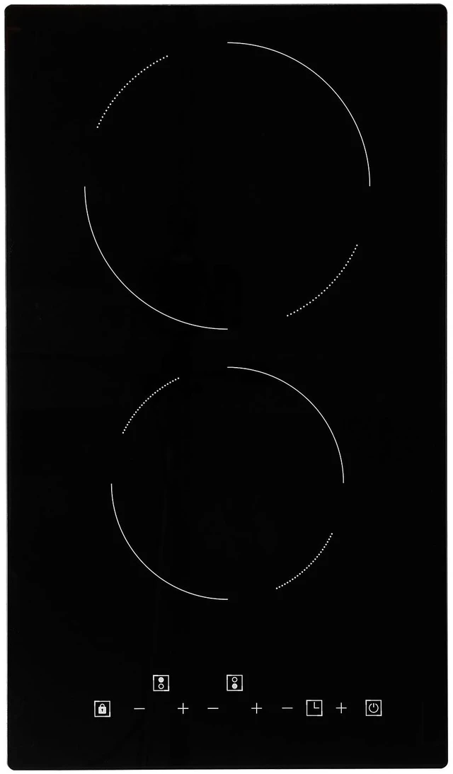Main image of Built in Electric Stove Top, 20 x 11.6 inch 2 Burners, 240V Glass Radiant Cooktop with Sensor Touch Control, Timer & Child Lock Included, 9 Power Levels for Simmer Steam Slow Cook Fry