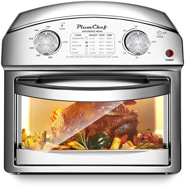 Main image of 12.5 Quart 7-in-1 Convection Toaster Oven, 1500W, Stainless Steel, with 5 Pre-Set Menus Roast, Bake, Grill, Broil, Toast, Dehydrate & Defrost, Silver
