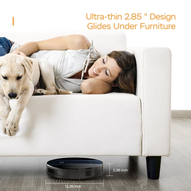 Alt view image 5 of 6 - Geek Smart Robot Vacuum Cleaner G6, Ultra-Thin, 1800Pa Strong Suction, Automatic Self-Charging, Wi-Fi Connectivity, App Control, Custom Cleaning, 100mins Run Time(Ban on Amazon)