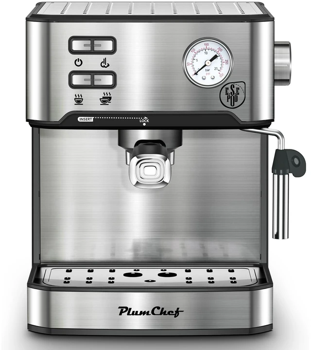 Main image of 20 Bar Professional Espresso Machine with Milk Frother, Single & Double Shot, ESE Pod Compatible, Pressure Display, Removable Water Tank for Cappuccino, Latte, & Macchiato Home Barista Edition