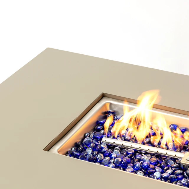 Alt view image 3 of 7 - 48_inch Iron Fire Pit Table with Wood Grain