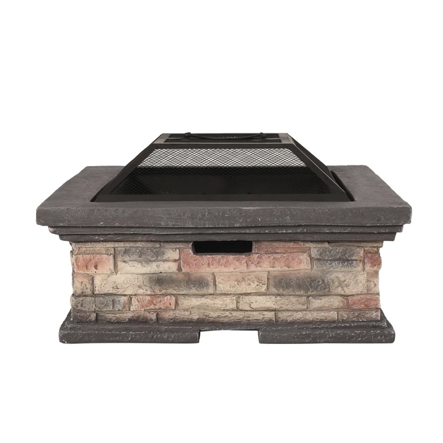 Alt view image 2 of 7 - MGO 29" SQUARE WOOD BURNING FIRE PIT