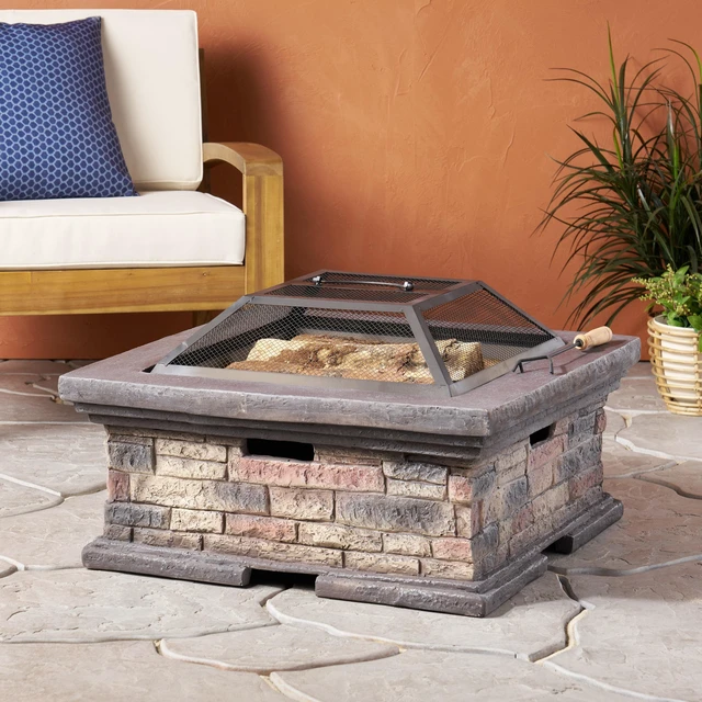 Main image of MGO 29" SQUARE WOOD BURNING FIRE PIT