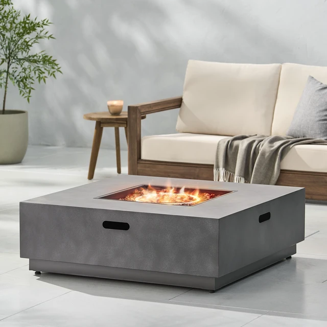Main image of SQUARE Iron FIRE PIT-50 000 BTU(Tank Cover not Included)