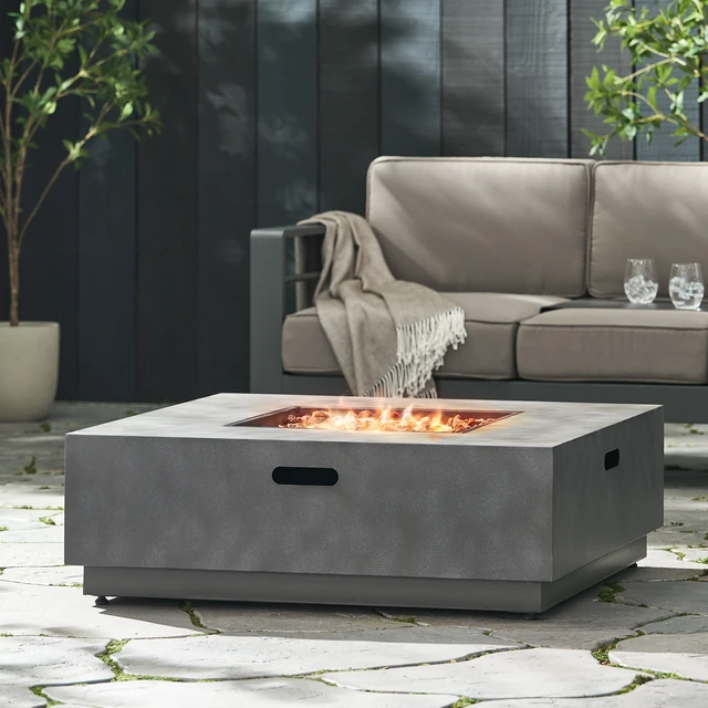 Alt view image 4 of 7 - SQUARE Iron FIRE PIT-50 000 BTU(Tank Cover not Included)