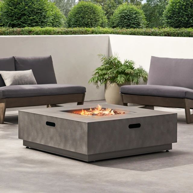 Alt view image 6 of 7 - SQUARE Iron FIRE PIT-50 000 BTU(Tank Cover not Included)