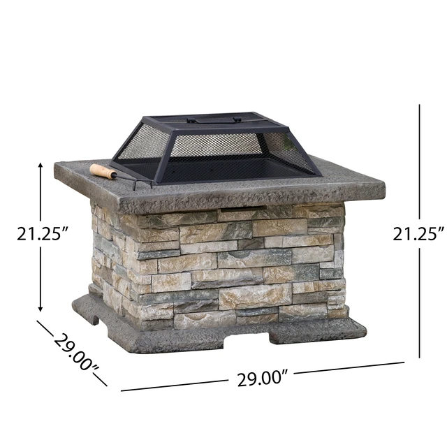Alt view image 4 of 7 - 28" SQUARE MGO FIRE PIT