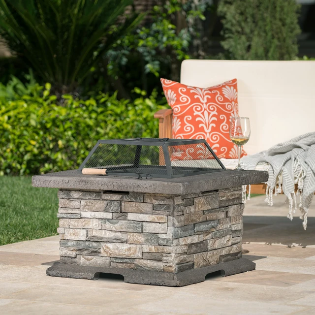 Alt view image 6 of 7 - 28" SQUARE MGO FIRE PIT