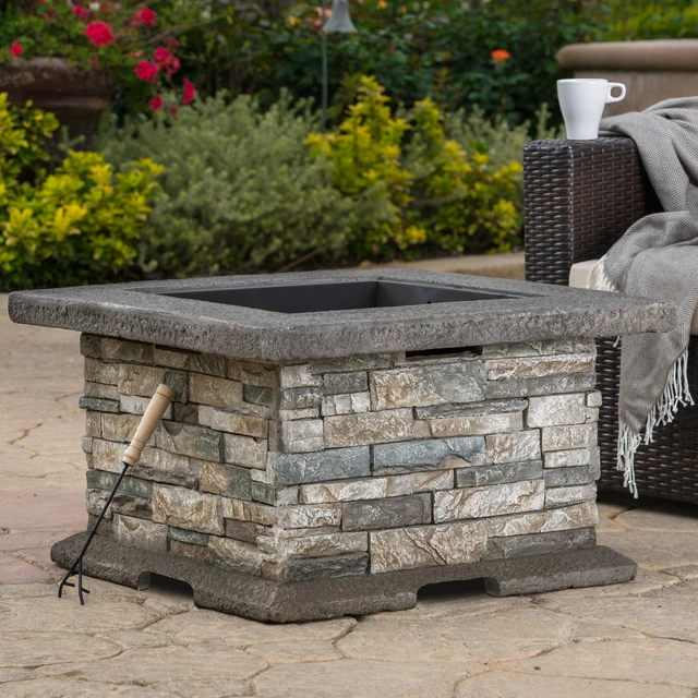 Alt view image 7 of 7 - 28" SQUARE MGO FIRE PIT