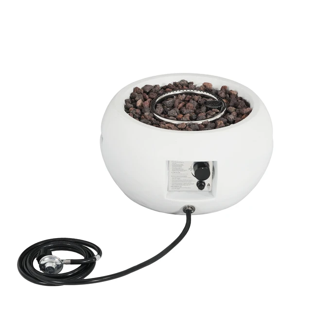 Alt view image 2 of 7 - Patio MGO Propane Fire Pit, 40, 000BTU, White (Tank Cover Not Provided)