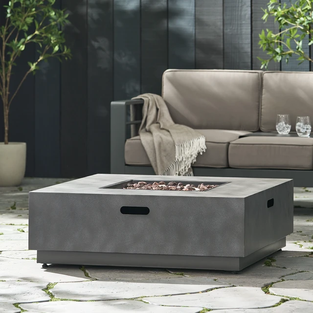 Alt view image 5 of 7 - SQUARE Iron FIRE PIT-50 000 BTU(Tank Cover not Included)