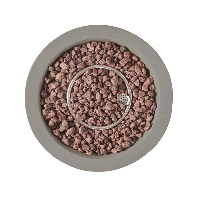 Alt view image 7 of 7 - 27" Bowl Shaped MGO 40,000 BTU Propane Fire Pit, Light Grey (Tank Cover not Included)