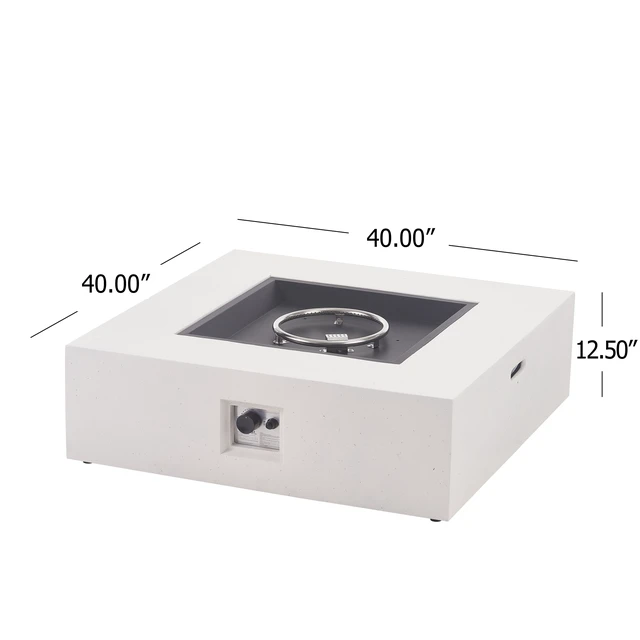 Alt view image 6 of 7 - 50 000 BTU SQUARE MGO FIRE TABLE TANK OUTSIDE