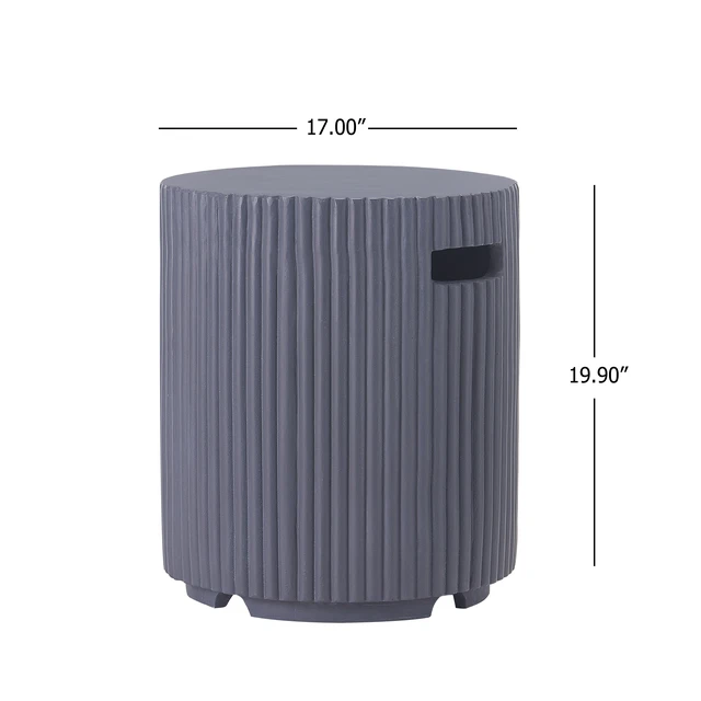 Alt view image 4 of 5 - 17x19.9 inch MGO Tank Holder/Side Table, Gray