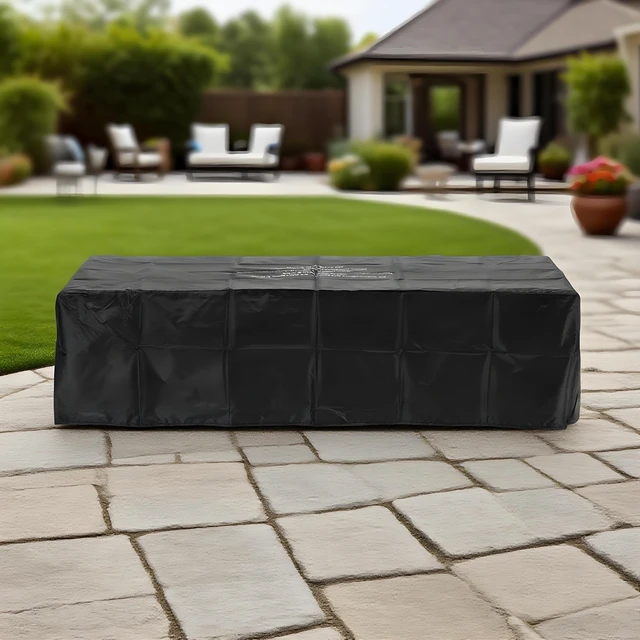 Alt view image 7 of 7 - Propane Fire Pits, 56 x 23 in, 50,000 BTU outdoor firepit table, Suitable for Outdoor, Patio, Balcony, three height options