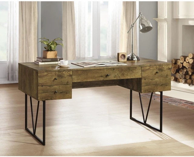Main image of Sonoma Rustic Nutmeg 4-Drawer Writing Desk