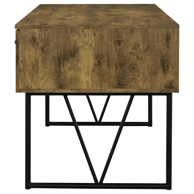 Alt view image 5 of 7 - Sonoma Rustic Nutmeg 4-Drawer Writing Desk