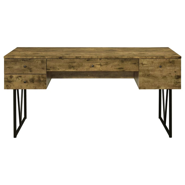 Alt view image 3 of 7 - Sonoma Rustic Nutmeg 4-Drawer Writing Desk