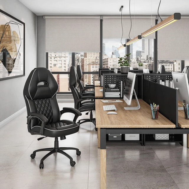 Main image of High Back Executive Sport Race Office Chair, Black