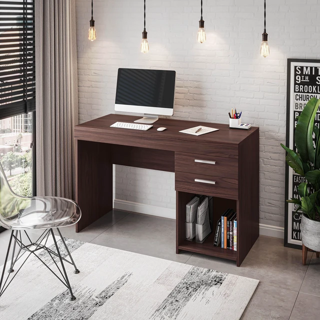 Main image of Home Office Workstation with Storage, Espresso