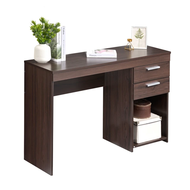 Alt view image 2 of 7 - Home Office Workstation with Storage, Espresso