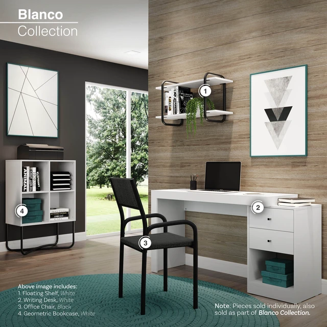 Alt view image 5 of 7 - Expandable Home Office Desk, White