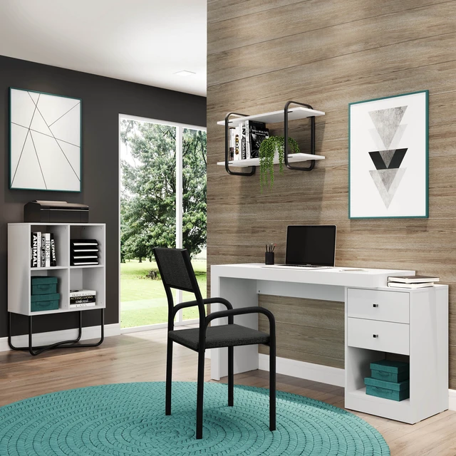Alt view image 6 of 7 - Expandable Home Office Desk, White