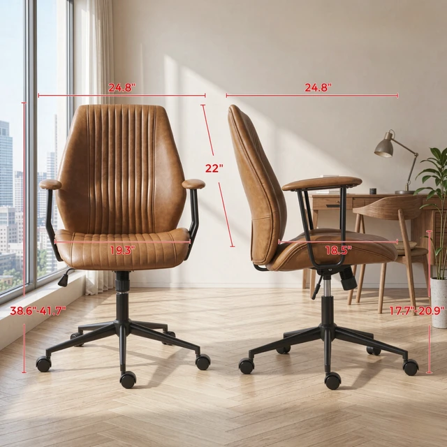 Alt view image 5 of 7 - Comfort-Focused Desk Chair,Executive Task Chair,Height-Adjustable Swivel Chair,Office Chair