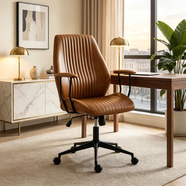 Alt view image 2 of 7 - Comfort-Focused Desk Chair,Executive Task Chair,Height-Adjustable Swivel Chair,Office Chair