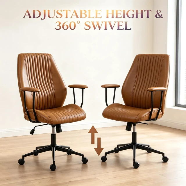 Alt view image 6 of 7 - Comfort-Focused Desk Chair,Executive Task Chair,Height-Adjustable Swivel Chair,Office Chair