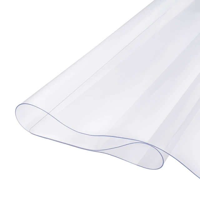 Alt view image 3 of 7 - Plastic Table Cover, 40 x 60 Inch 1.5 mm Thick Clear Table Protector, Rectangle PVC Desk Mat, Waterproof & Easy Cleaning Desk Pad Tablecloth, for Office Dresser Dining Room Table Night Stand