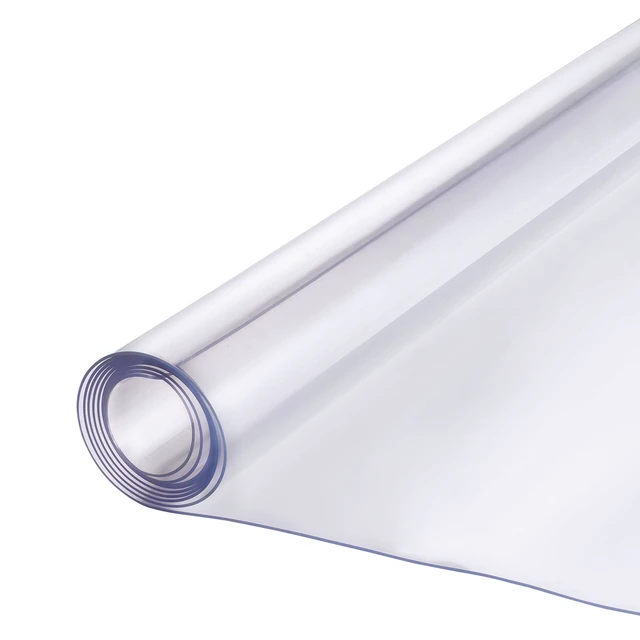 Alt view image 4 of 7 - Plastic Table Cover, 40 x 60 Inch 1.5 mm Thick Clear Table Protector, Rectangle PVC Desk Mat, Waterproof & Easy Cleaning Desk Pad Tablecloth, for Office Dresser Dining Room Table Night Stand