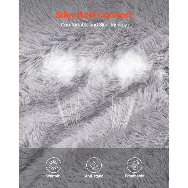 Alt view image 4 of 7 - Bean Bag Bed Chair, Convertible Chair from BeanBag to Lounge or Mattress, Gaint Bean Bag Chair Bed with Washable Cover for Adults, Fluffy Plush, Foam Filling and Side Pocket, Grey(Queen Size)