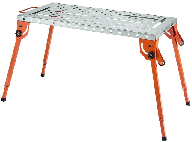 Main image of Welding Table 44" x 21" 500LBS Folding Workbench with 4-Level Adjustable Height
