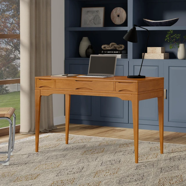 Main image of Harper Solid Hardwood Small Desk in Honey Brown