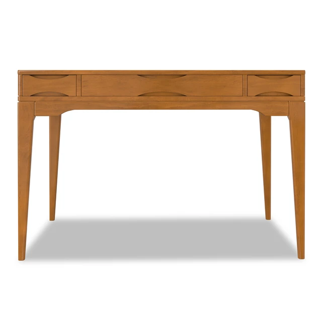 Alt view image 4 of 7 - Harper Solid Hardwood Small Desk in Honey Brown