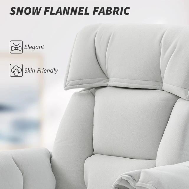 Alt view image 3 of 7 - HOMCOM High Back Office Chair, Reclining Desk Chair with Footrest, Thick Cushion, High Resilience Foam, Adjustable Height, Rolling Wheels, Cream White