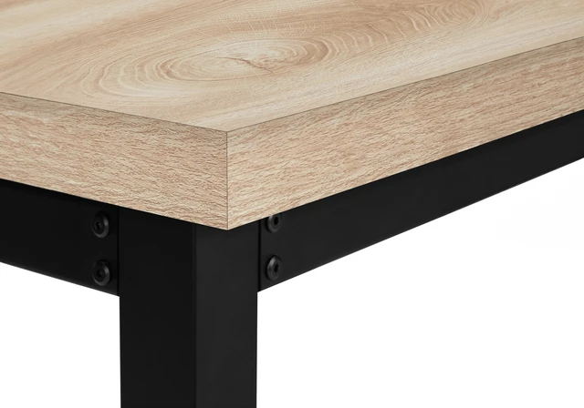 Alt view image 6 of 7 - Computer Desk, Home Office, Standing, Adjustable, 48"l, Work, Laptop, Natural Laminate, Black Metal, Contemporary, Modern
