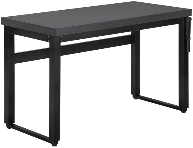 Main image of Computer Desk, Home Office, Standing, Adjustable, 48"l, Work, Laptop, Grey Laminate, Black Metal, Contemporary, Modern