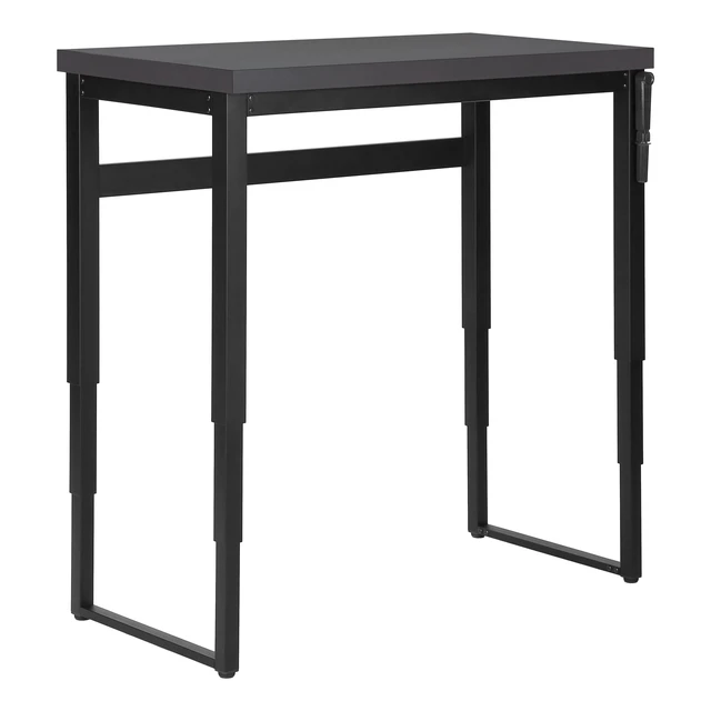 Alt view image 6 of 7 - Computer Desk, Home Office, Standing, Adjustable, 48"l, Work, Laptop, Grey Laminate, Black Metal, Contemporary, Modern