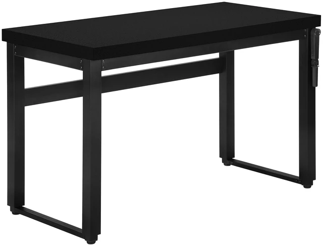 Main image of Computer Desk, Home Office, Standing, Adjustable, 48"l, Work, Laptop, Black Laminate, Black Metal, Contemporary, Modern