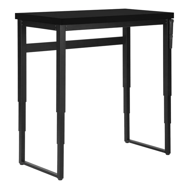 Alt view image 6 of 7 - Computer Desk, Home Office, Standing, Adjustable, 48"l, Work, Laptop, Black Laminate, Black Metal, Contemporary, Modern