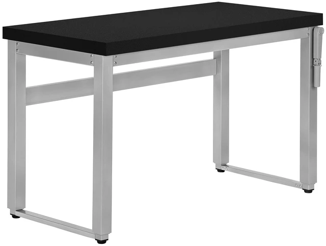Main image of Computer Desk, Home Office, Standing, Adjustable, 48"l, Work, Laptop, Black Laminate, Grey Metal, Contemporary, Modern
