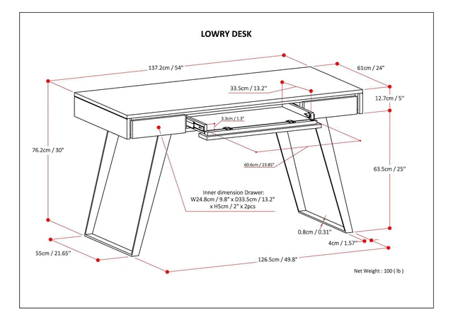 Alt view image 7 of 7 - Lowry Desk