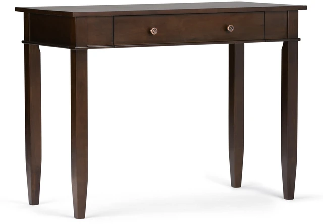 Main image of Carlton 42 inch Wide Solid Wood Home Office Desk in Brunette Brown