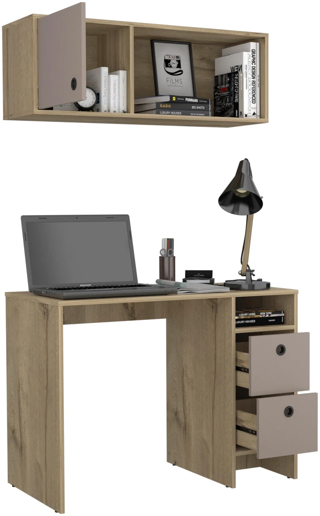 Alt view image 4 of 6 - Office Set Budest, Office, Light Oak / Taupe
