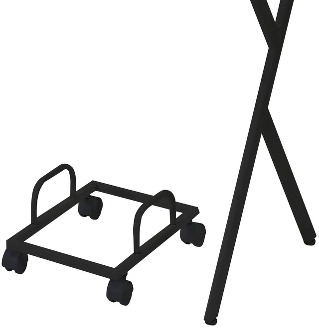 Alt view image 5 of 6 - Black L-shaped Computer Desk with CPU Holder