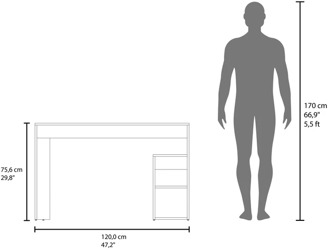 Alt view image 6 of 7 - Wenge Office Desk with Storage and Minimalist Design